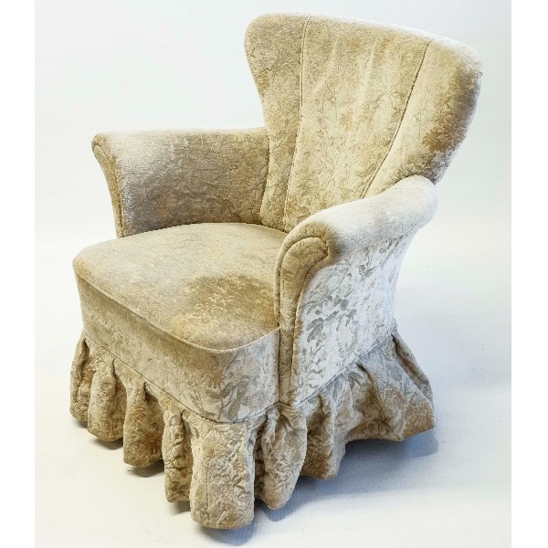 Stoel vintage creme bloemenprint